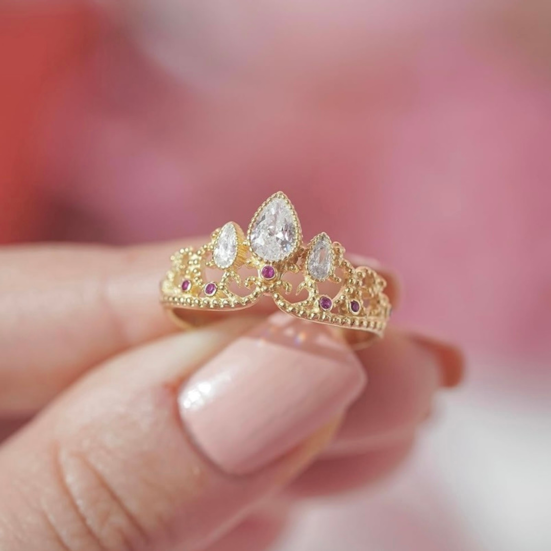 Anello corona Rapunzel